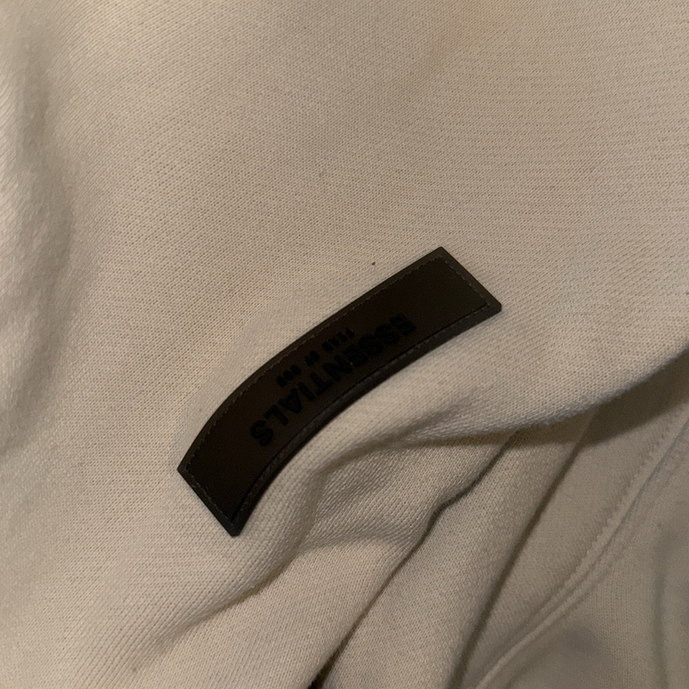 Essentials Cream Sweater Soft Textured Fabric - image 3